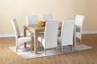 Belgravia Dining Set with Cream Faux Leather Chairs